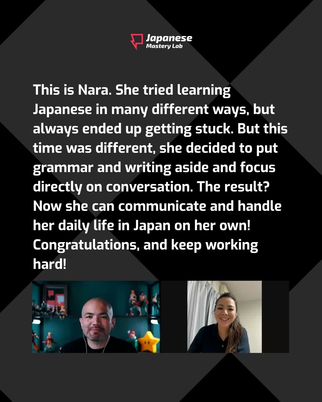 Student testimonial — Nara handles daily life in Japanese on her own